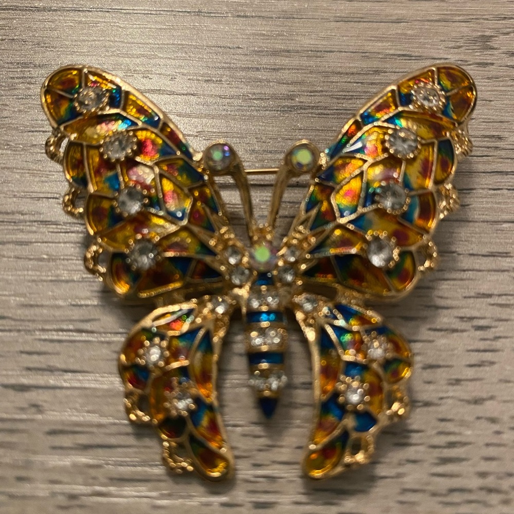 Colorful Butterfly Brooch